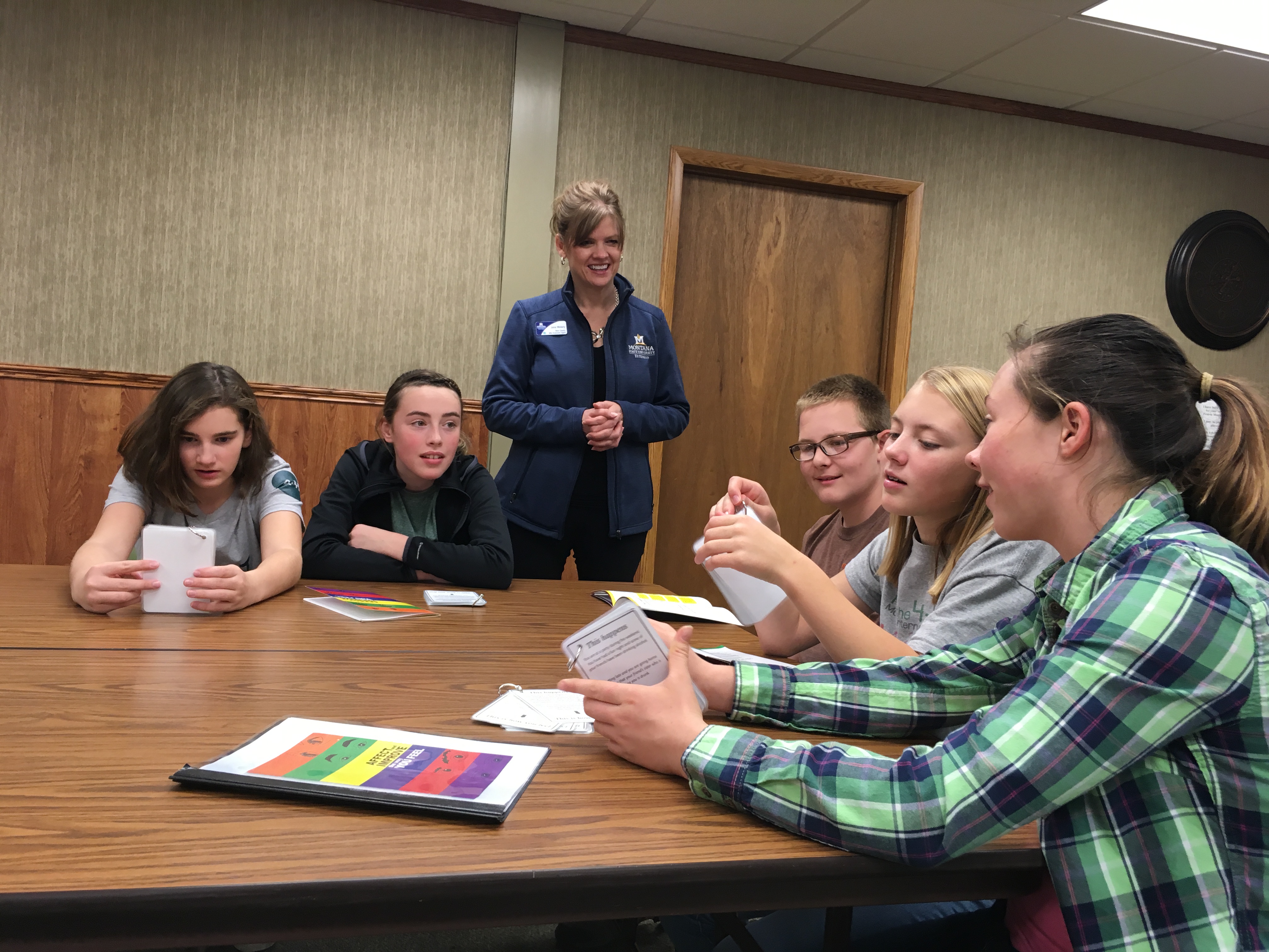 Jane Wolery of Teton County educates a group of students during a Youth and Mental Health session.