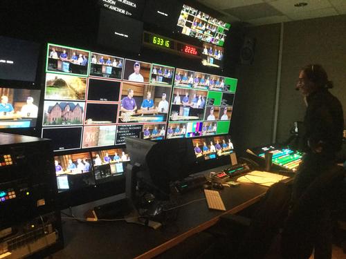 A shot of the studio while filming Montana Ag Live. Photo by Sam Overturf.