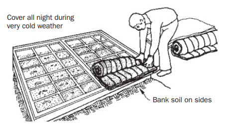 Night insulation for cold frames and hotbeds.