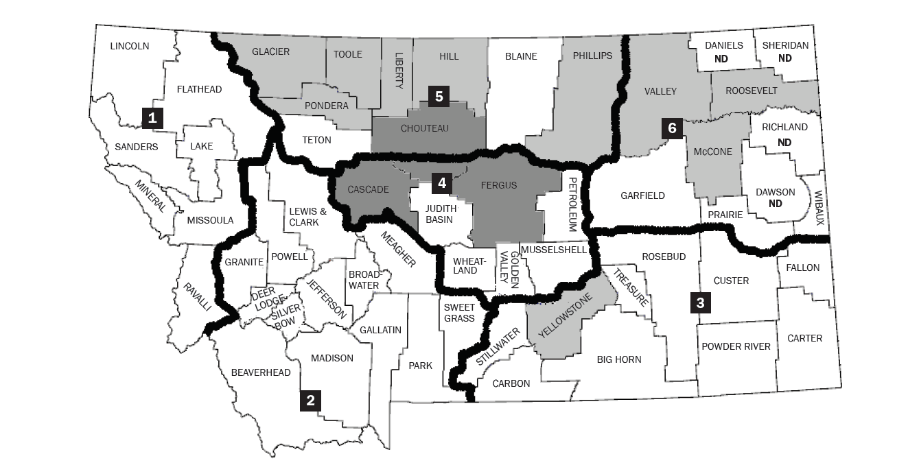 wheat montana map