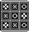 A black and white simple quilt image