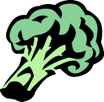 A cartoon image of broccoli
