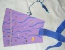 A purple paper craft kite