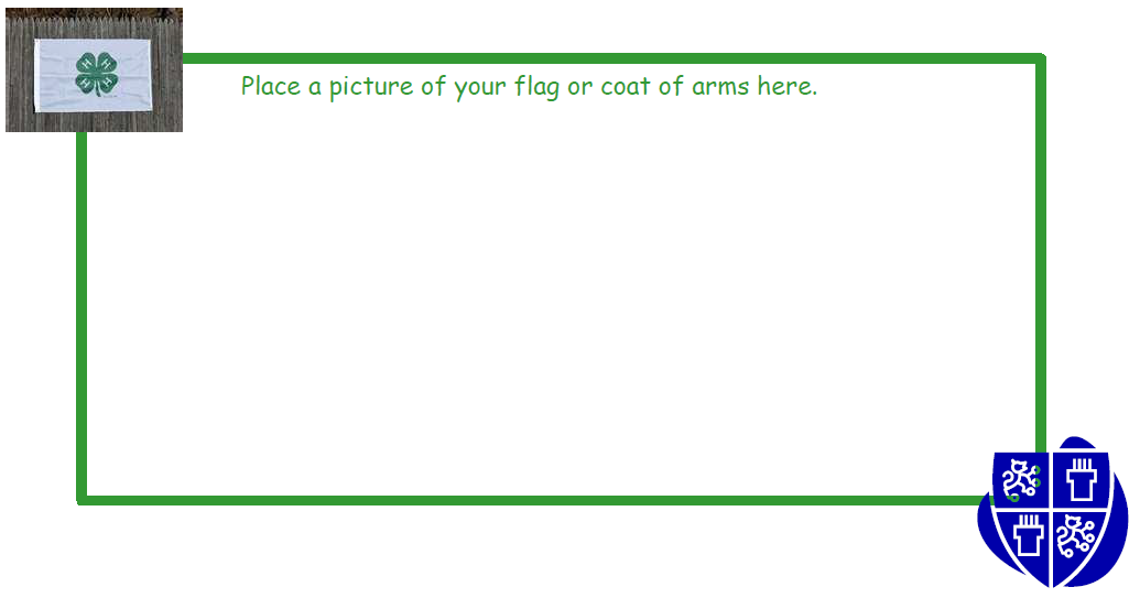 A blank square with a green border and the words 