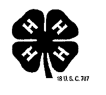 The 4-H Clover logo in black and white