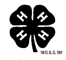 The 4-H Clover logo in black and white