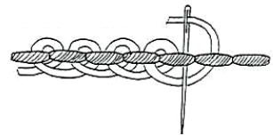 A black and white image of a pekinese stitch