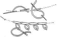 A black and white image of a petal stitch