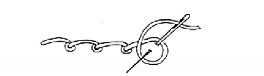 A black and white image of a scroll stitch