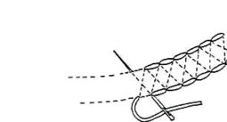 A black and white image of a shadow embroidery stitch or crossed backstitch