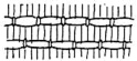 A black and white image of an Oriental stitch