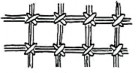 A black and white image of a trellis and cross stitch