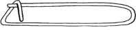 A black and white hand drawn image of a stitch holder